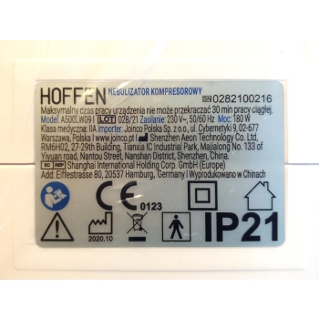 Nebulizator kompresorowy Hoffen 180 W 5-8 l/min